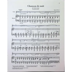 Henle Verlag Elgar Chanson De Nuit/De Matin