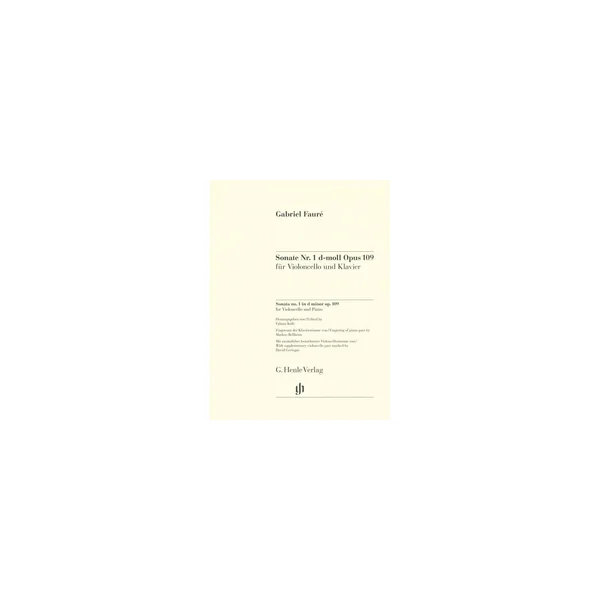 Henle Verlag Fauré Cellosonate Nr. 1
