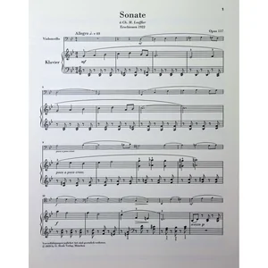 Henle Verlag Fauré Cellosonate Nr.2