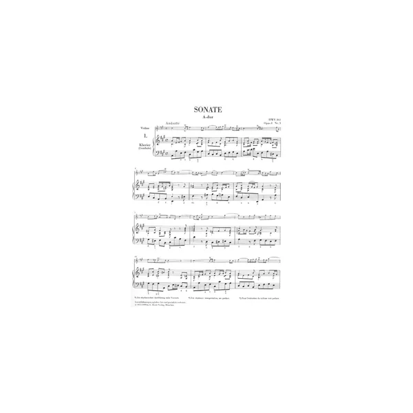 Henle Verlag Händel Sieben Sonaten Violin