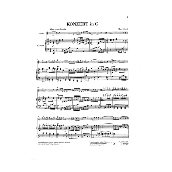 Henle Verlag Haydn Violinkonzert Hob.VIIa:1