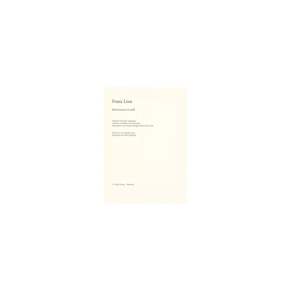 Henle Verlag Liszt Klaviersonate Faksimile