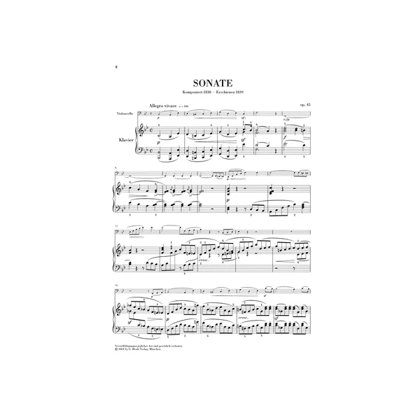 Henle Verlag Mendelssohn Cellosonate op. 45
