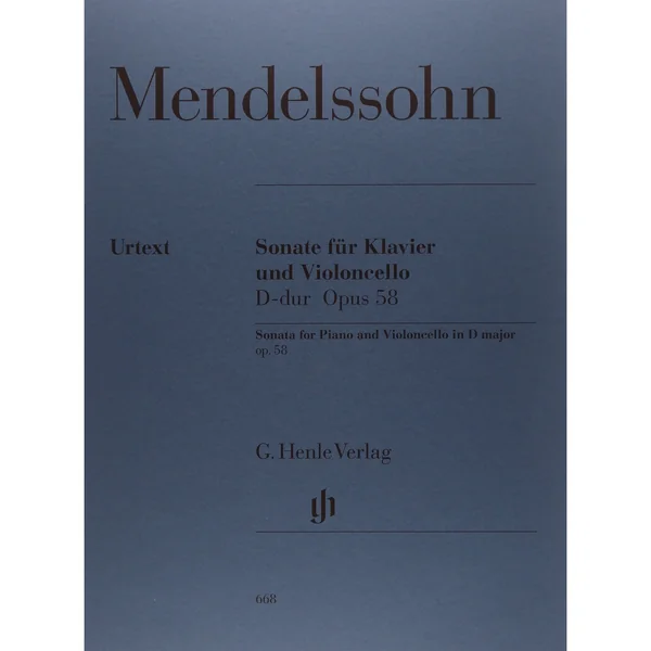 Henle Verlag Mendelssohn Cellosonate op. 58