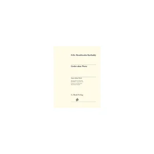Henle Verlag Mendelssohn Lieder ohne Worte