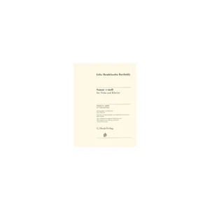 Henle Verlag Mendelssohn Violasonate