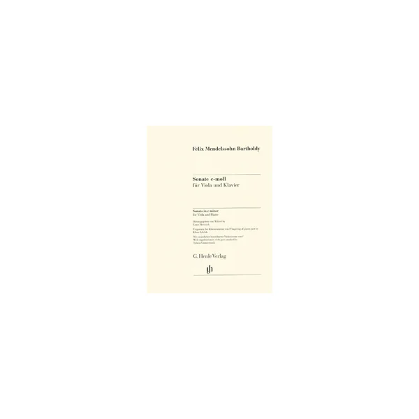 Henle Verlag Mendelssohn Violasonate