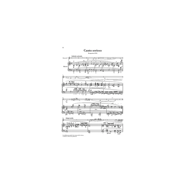 Henle Verlag Nielsen Canto Serioso for Horn