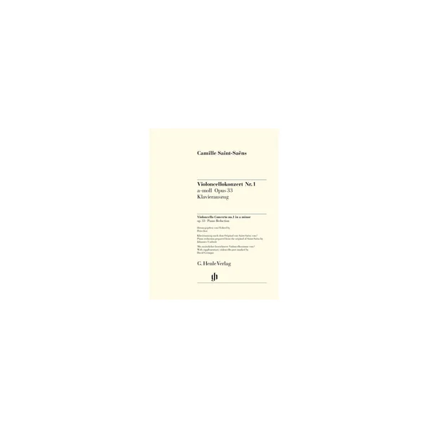 Henle Verlag Saint-Saëns Cellokonzert Nr.1