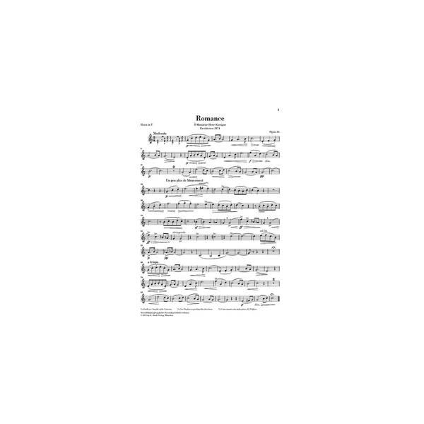 Henle Verlag Saint-Saëns Romanzen Horn
