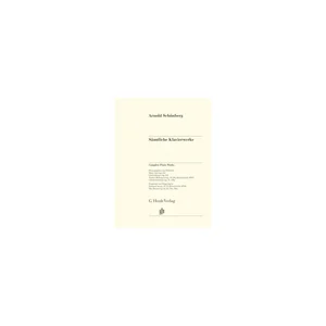 Henle Verlag Schönberg Sämtliche Klavier