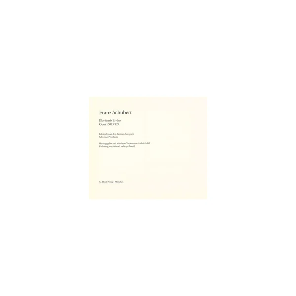 Henle Verlag Schubert Klaviertrio Es-dur