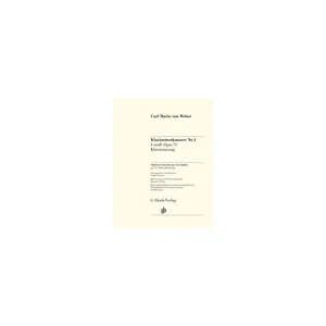 Henle Verlag Weber Clarinet Concerto No.1