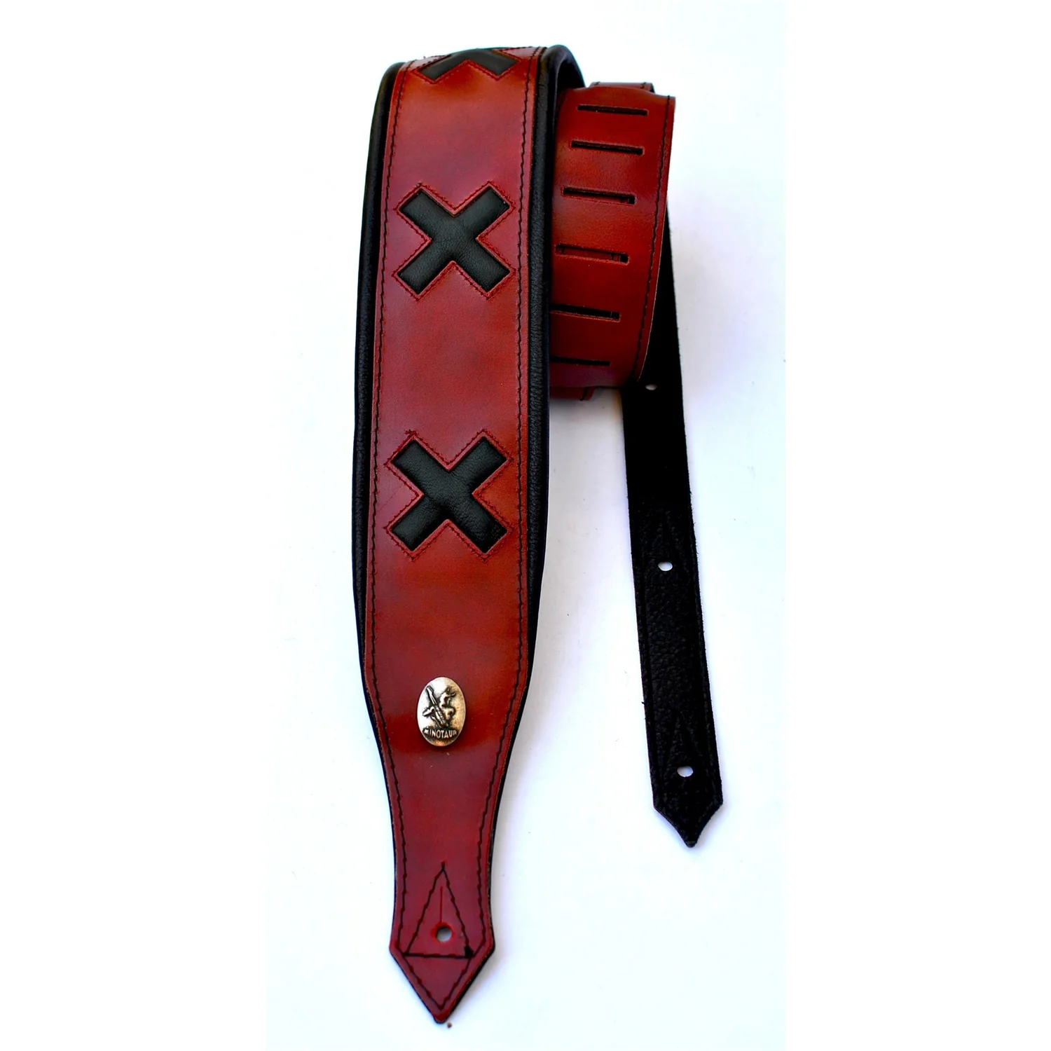 Minotaur Coat of Arms Vintage Red Strap