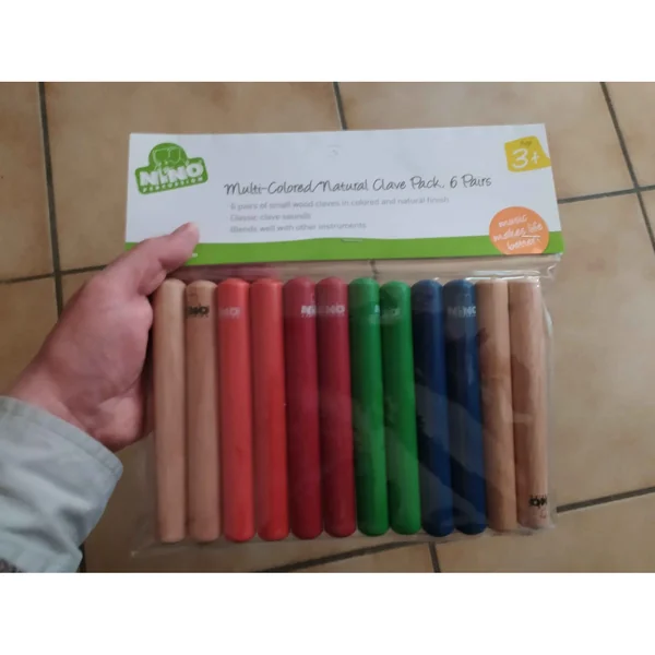 Nino Coloured Claves Set 6pc