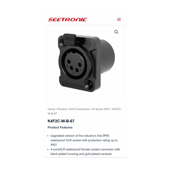 Seetronic K4F2C-WB 4pin XLR