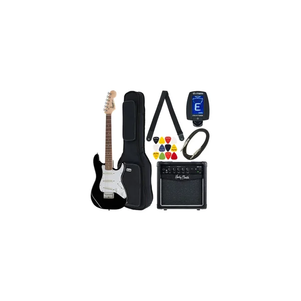 Squier Mini Strat V2 BK IL Bundle