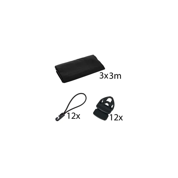 Stageworx Deco Curtain BK 3x3m Bundle