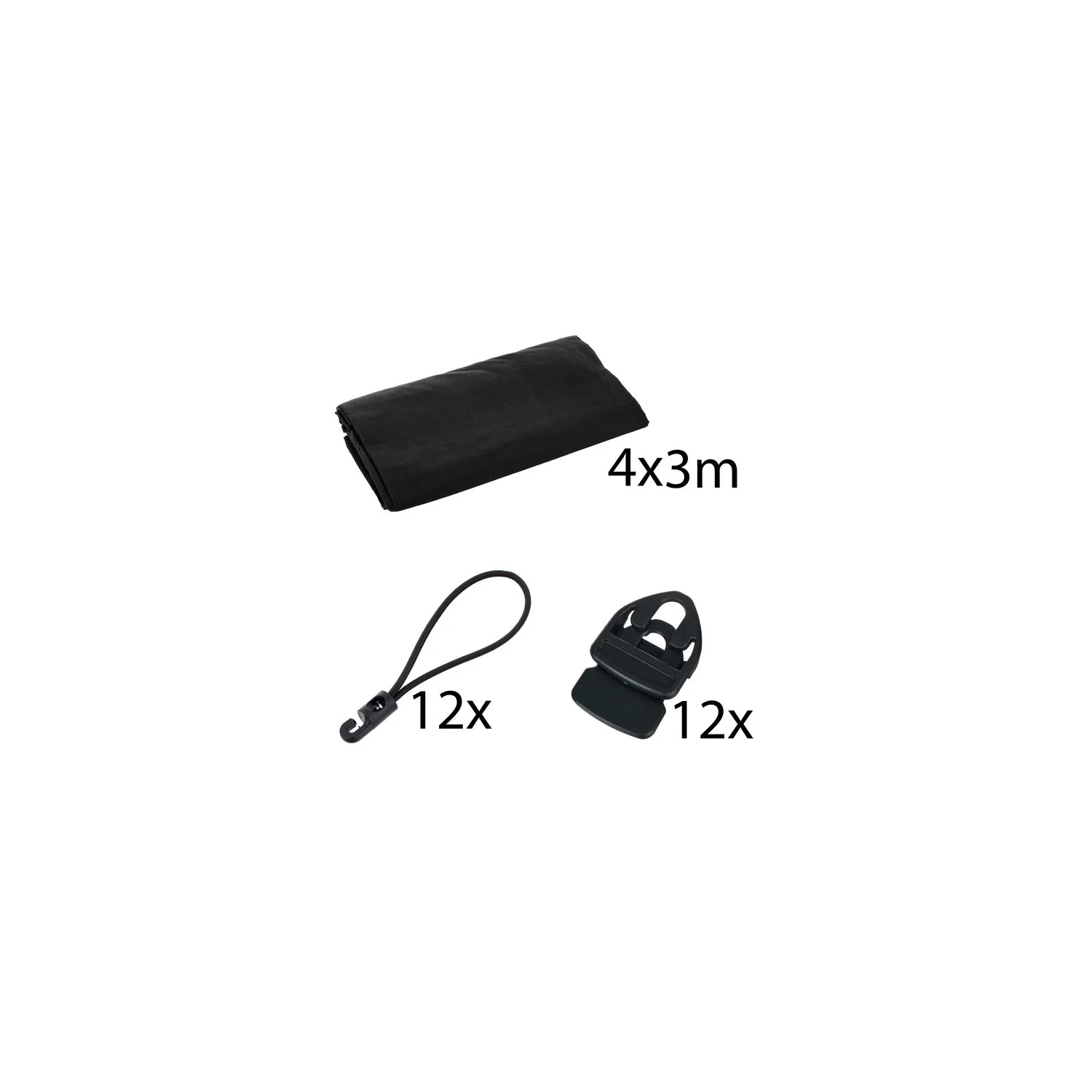 Stageworx Deco Curtain BK 4x3 Bundle