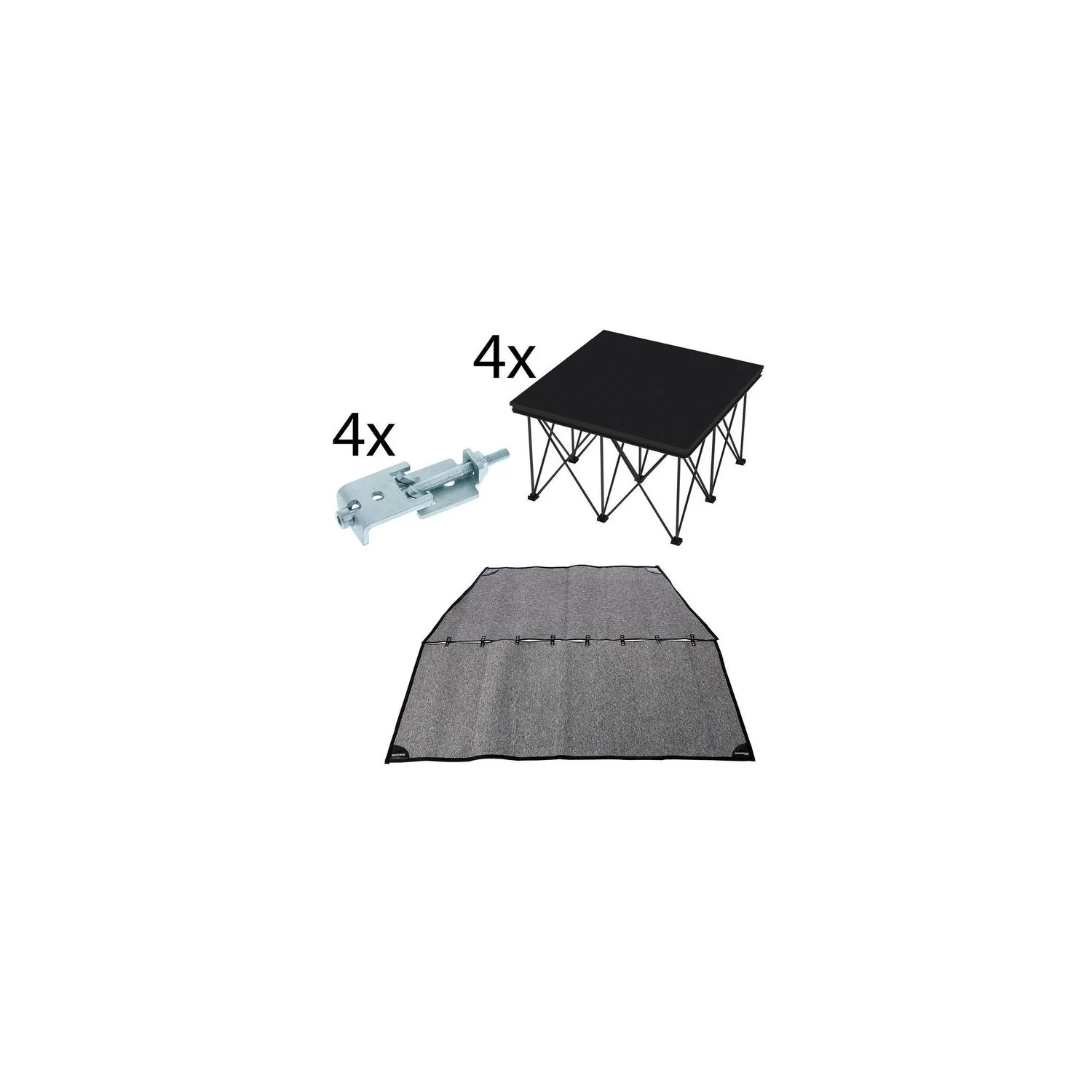 Stairville Drum Riser Bundle 2x2 iX Stage