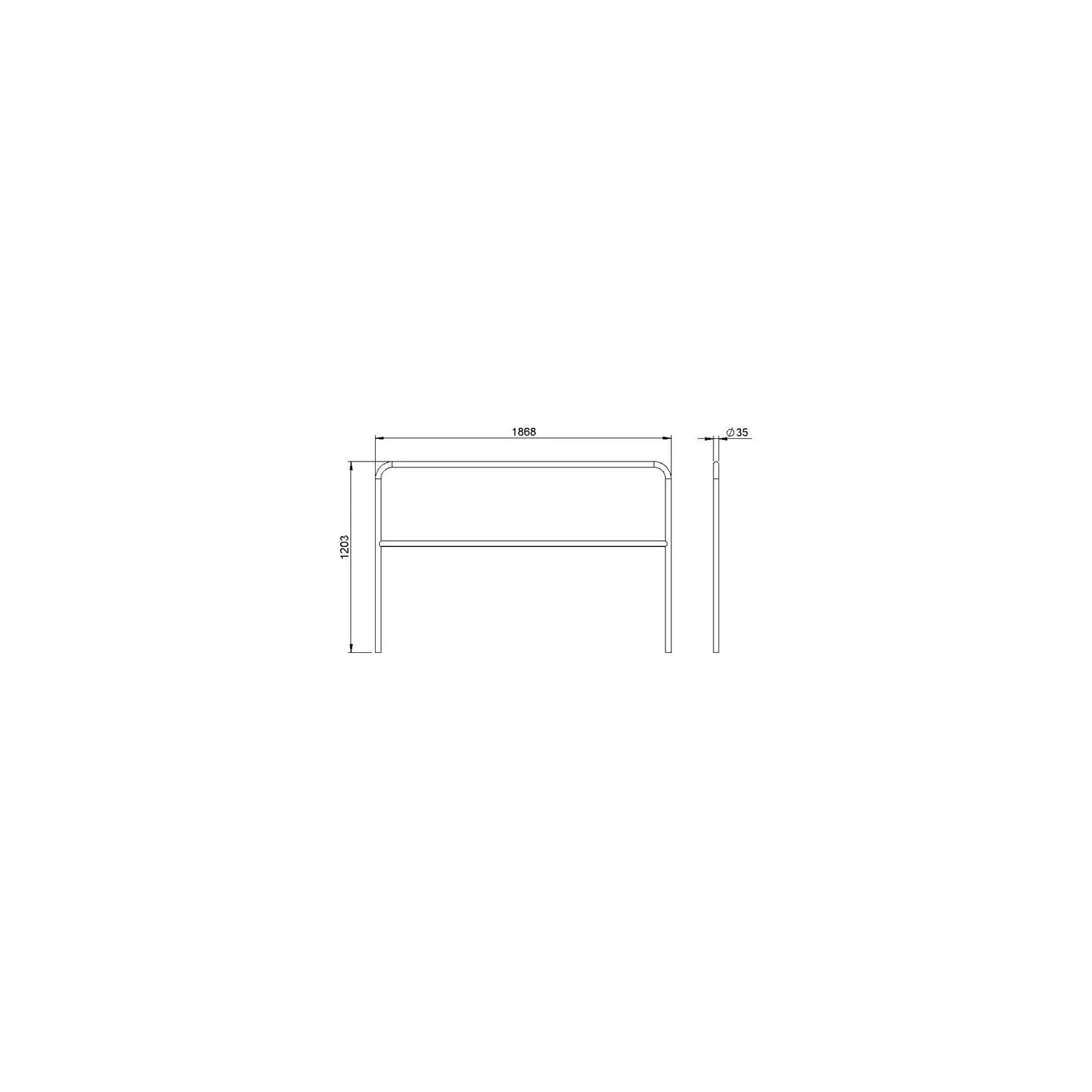 Stairville Tour Stage Handrail 2m