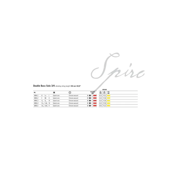 Thomastik 3886.0 Spirocore Solo Bass 3/4