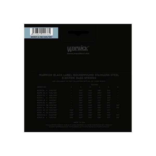 Warwick 40301M Black Label
